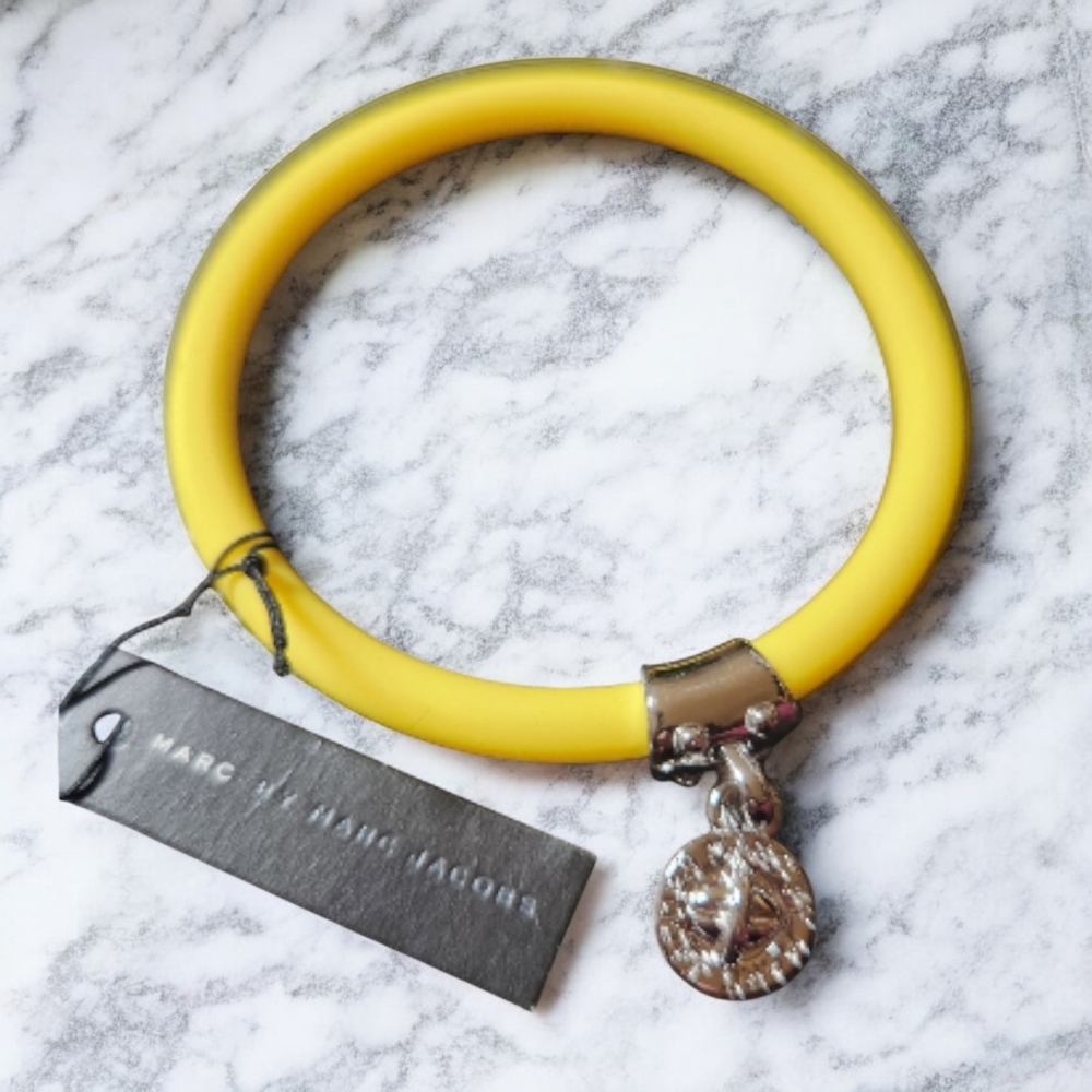 Marc Jacobs Bracelet - Vibrant Yellow with Silver Medallion